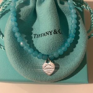 Tiffany and co heart tag bead bracelet